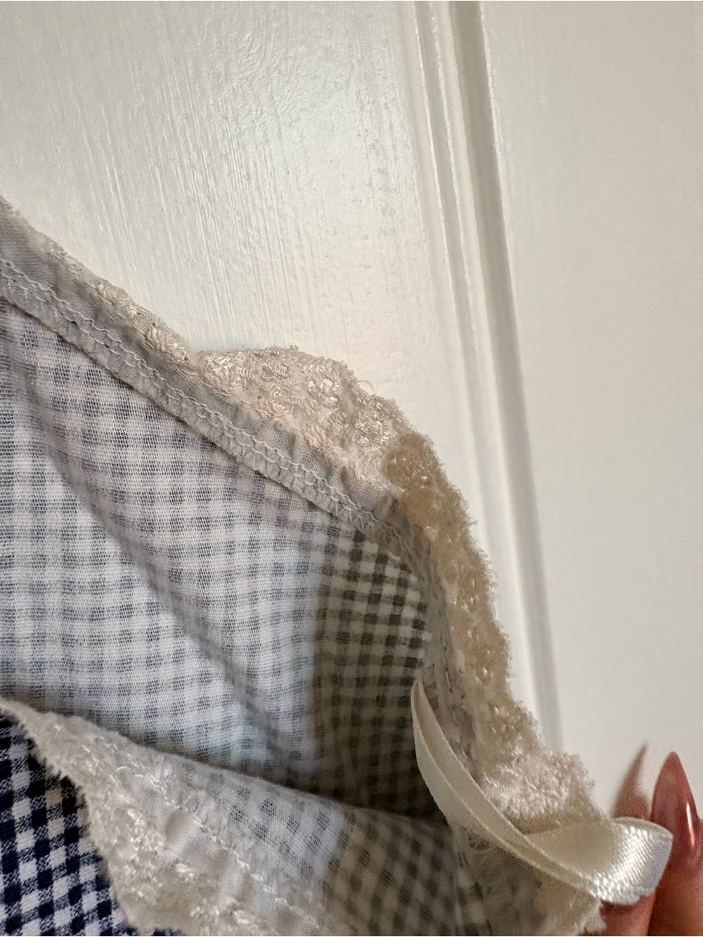 Reitmans Gingham Lace‑Trim Dress Cottagecore | Summer Picnic | Beach Costal - Picture 8 of 8